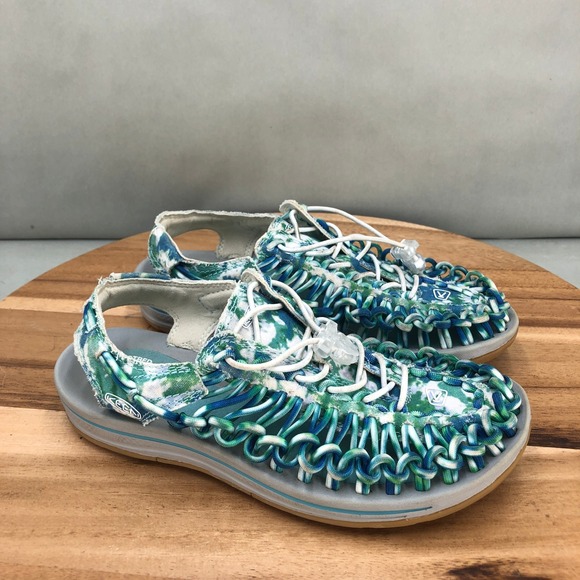 Keen Womens Uneek Woven Sandals Size 6.5 Blue Green Waterproof Paracord - Picture 1 of 8